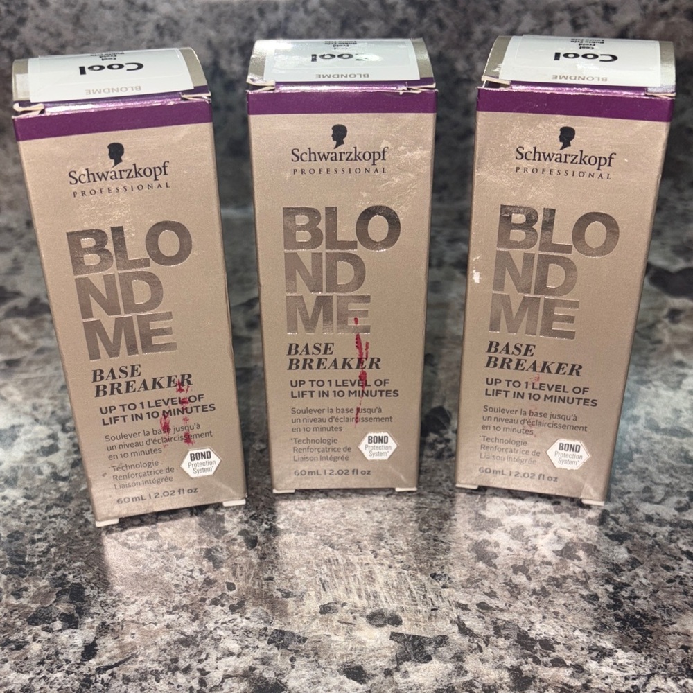 Schwarzkopf BlondMe Base Breaker 3-Pack – Blonde Lifting Solution 2.02oz Each